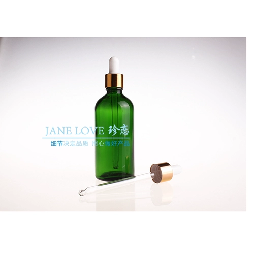 Бутылочка для эфирных масел, бутылка, зеленая стеклянная пипетка, 100 мл