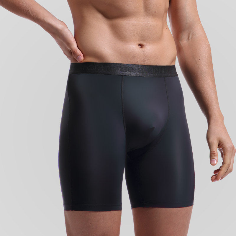 Ice silk men's underwear flat angle sports speed dry anti-grinding legs lengthened for running Gats extra-size four-corner underpants man-Taobao
