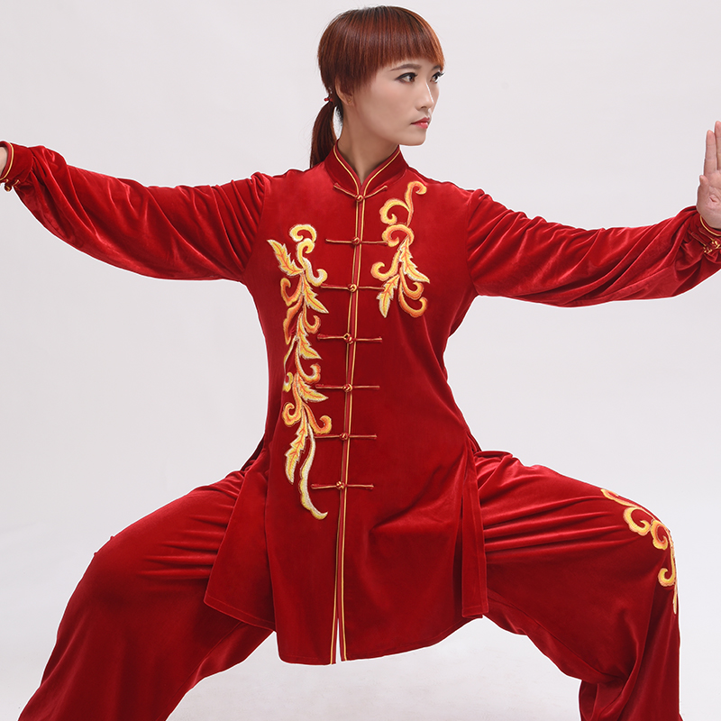Words One autumn and winter Tai Chi suit women's autumn clothes Taijiquan Taijiquan Boxing 2020 new flutter Spring and Autumn Performance Conqueror Conqueror