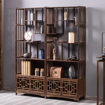 Bogu Rack Solid Wood New Chinese Style Multi-Treasure Cabinet Tea Swing cabinet Antique Display Case of Tea shelve Living room Bookshelf