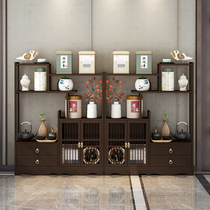 Bogu Shelf Multi-Treasure Cabinet Tea Rack Tea Furniture Exhibition Cabinet New Chinese Imitation Solid Wood Living Room Partition Shelf Antique Shelf
