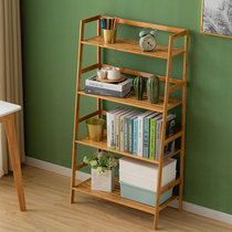 Home trapezoidal bookshelf floor shelving Living room Bedroom Multilayer leaning against wall locker Multi-meat flower shelf Easy shelf