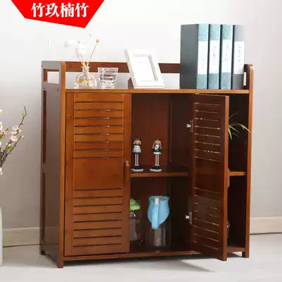 Zhu Jiu bamboo cupboard cupboard tea cabinet cupboard storage cabinet simple whole cabinet kitchen cabinet wine cabinet lockers lockers