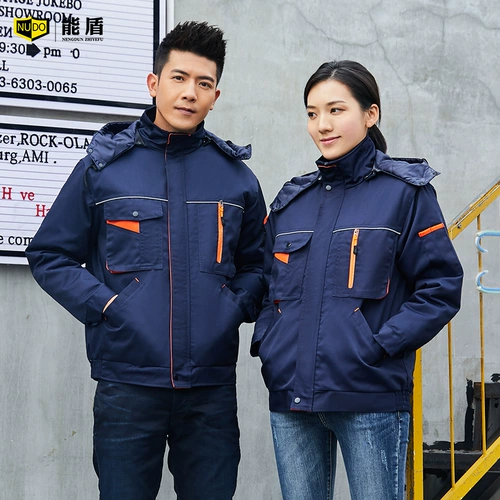能盾 Демисезонная куртка для работы, комплект, удерживающий тепло пуховик, увеличенная толщина