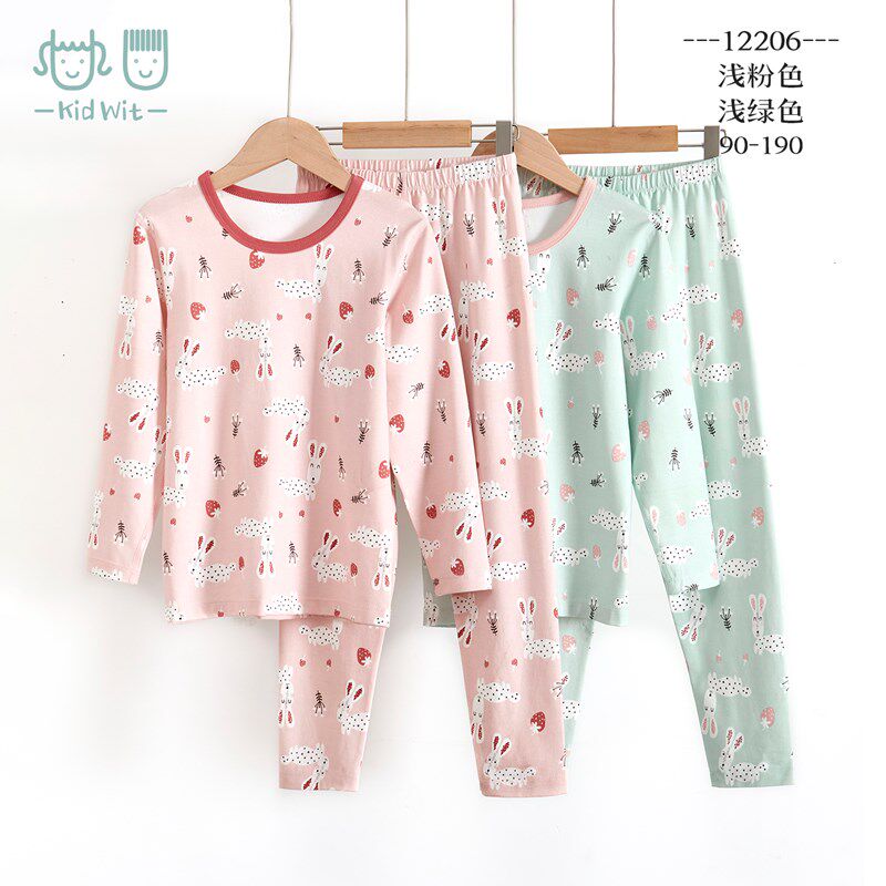 Great Boy Girl Child Leka Cotton Autumn Clothing Sanitary Pants Suit Cotton Sweater Sweatpants Spring Autumn Home Clothing Lingerie Sleeping Pants