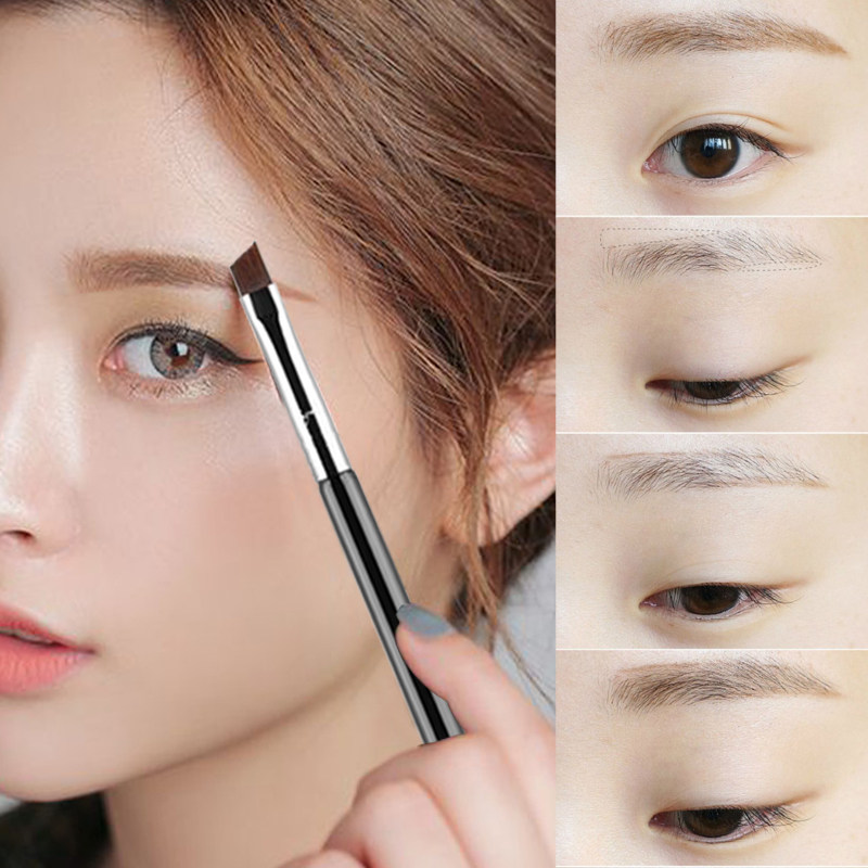 sigmaE65 eyebrow brush sweeping eyebrow flat head eyebrow brush cream eyebrow trimming silkworm brush bevel knife edge eyeliner brush flat makeup brush