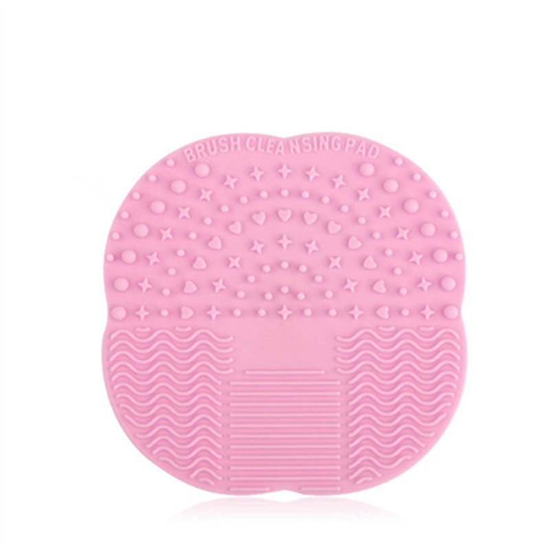Silicone Scrub Pad Makeup Brush Cleaner Scrub Board Cleaning Application With Suction Cup Portable Lazy Beauty Tool