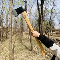Large ax American felling ax logging and firewood fire excavation and firewood ax forging ax
