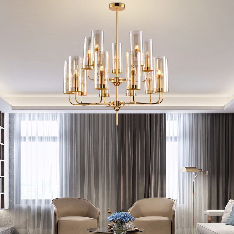 Postmodern creative personality living room lamp simple European and American style light luxury atmosphere art dining room lamp model room Nordic chandelier