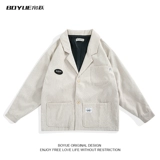 Демисезонный ретро вельветовый костюм для отдыха, куртка, оверсайз