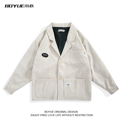 Демисезонный ретро вельветовый костюм для отдыха, куртка, оверсайз