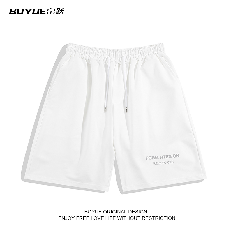 Boyue European and American Style Casual Letter Print Sports Shorts Men's Summer Five-Point Shorts 2022 Basketball Shorts Trendy Boyue European and American Style Casual Letter Print Sports Shorts Men's Summer Five-Point Shorts 2022 Basketball Shorts Trendy