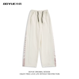 Boyue Jumping осень -микро -бомба контрастная цветовая строчка повседневные брюки.