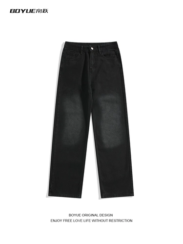 Мужские шелковистые потертые потертые джинсы Boyue, американские уличные повседневные прямые мужские модные бренды High Street