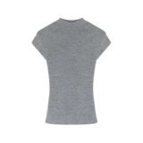 Осенний шерстяной базовый приятный телу свитер, высокий воротник, короткий рукав, с рукавом