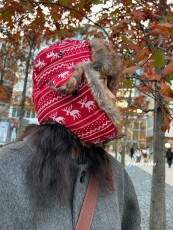 Винтажная зимняя теплая жаккардовая