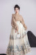 Fifty-five years original Ming-made Hanfu thousands of miles of rivers and mountains aircraft sleeves new Chinese style imitation makeup flower horse face skirt engaged female daily