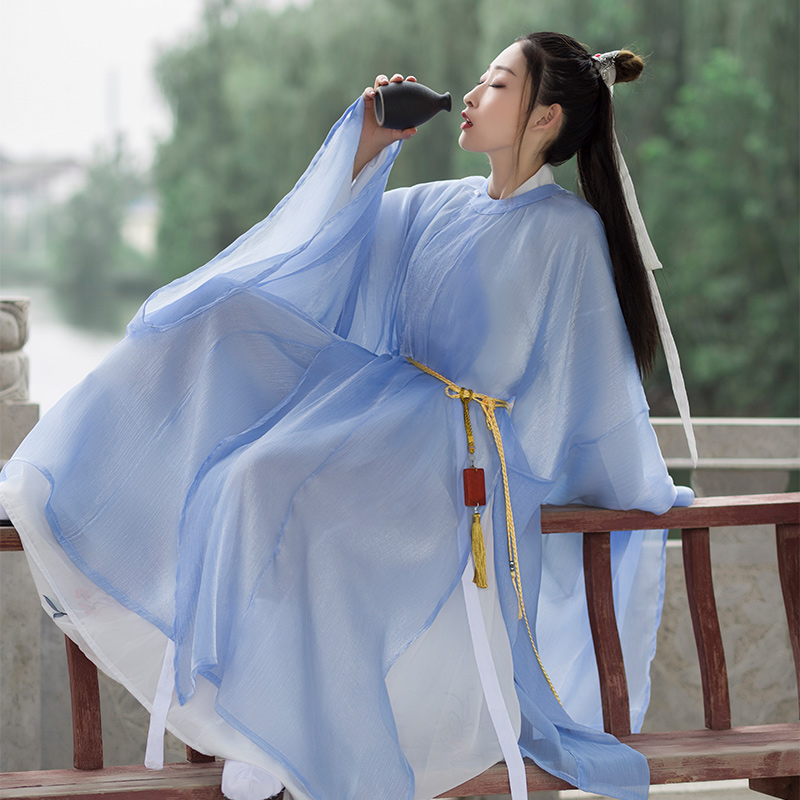 Cloud shelter for five years Original hanfu woman Ming system of pure color round gowns male and female cp Tongo Gleaming Cation Daily