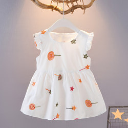 0-1-2-3-year-old baby clothes female baby dress sleeveless summer dress hundreds of newborns Korean cotton skirt