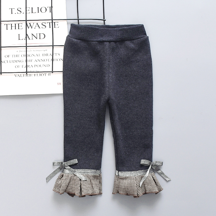 Baby girl underwear autumn and winter models 0-1-2-3 years old girls new fleece pants baby one-piece fleece trousers cotton