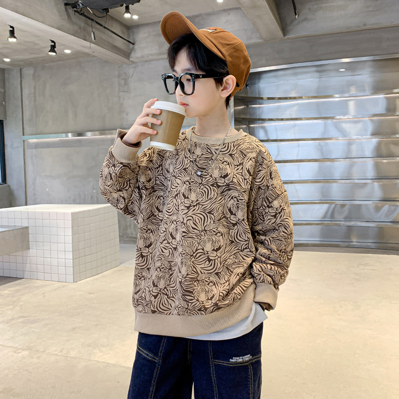 Boy necropolis in spring clothing 2022 spring new children's foreign pie jacket thin CUHK child spring style headsets Korean version of clothes