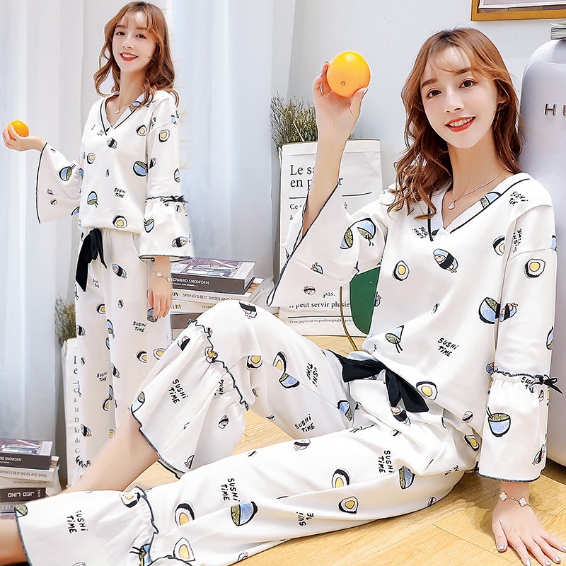 Moon clothes Spring and autumn and summer thin cotton maternity pajamas Women's summer sweat absorption July postpartum 9 nursing nursing clothing