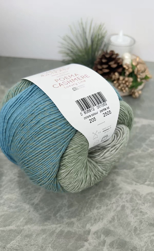 Italian Original Imported Laines Du Nord 2026 Sea Lion Cashmere Cake Lace Yarn