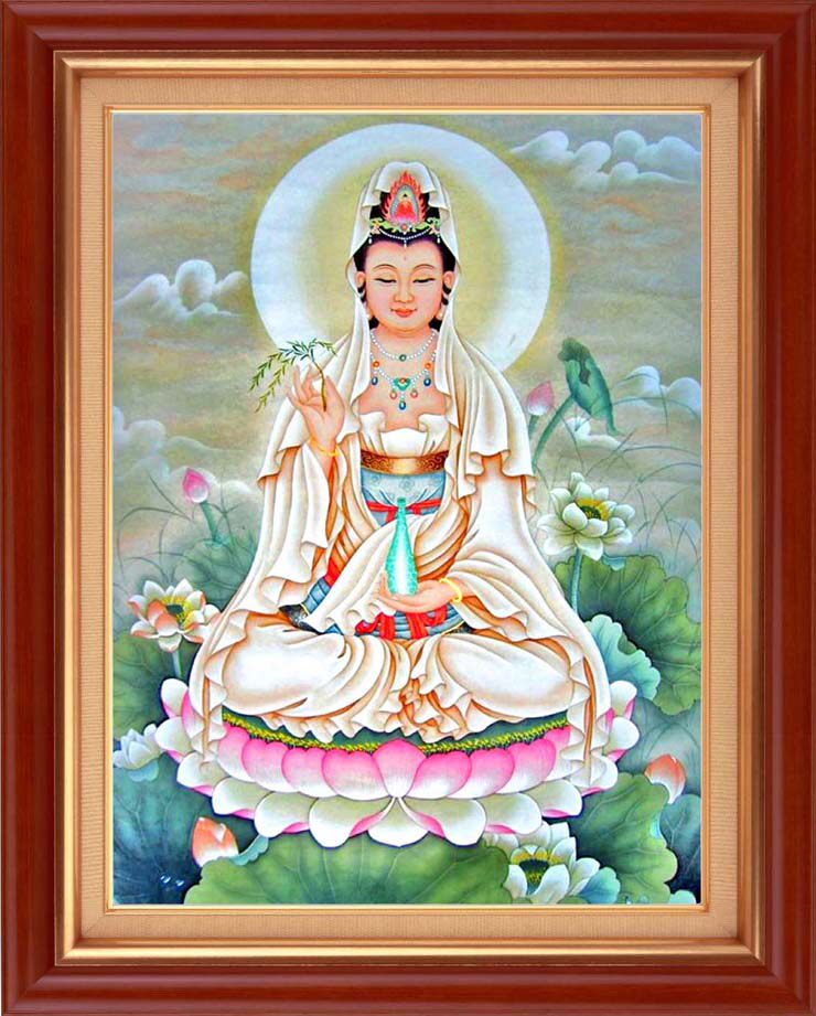 Guanyin Bodhisattva statue cross-stitch Buddha 2020 new full diamond painting living room send son sitting lotus Guanyin full embroidery thread embroidery