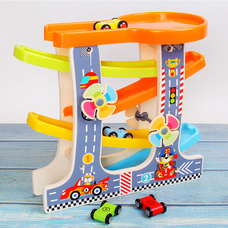 Baby boy toy baby glide track small car back force inertia 1-2-3 years 4 boys early education puzzle