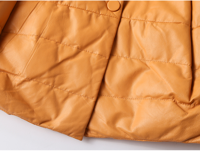 Papo Shidi 2018 Hained leather leather mùa thu và mùa đông mới áo khoác da cừu dài đoạn lông cáo cổ áo xuống áo da cổ bẻ