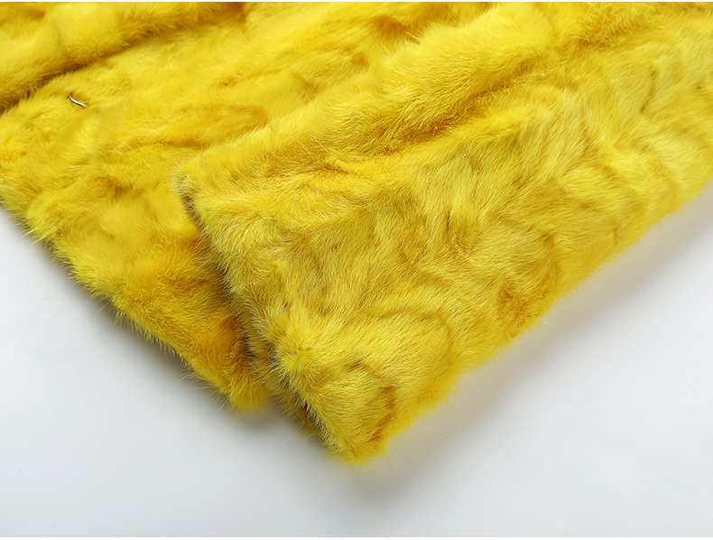 Papo Shidi 2018 mùa xuân mới Haining mink fur cỏ ladies vòng cổ Slim chắp vá coat jacket áo khoác lót lông cừu nữ
