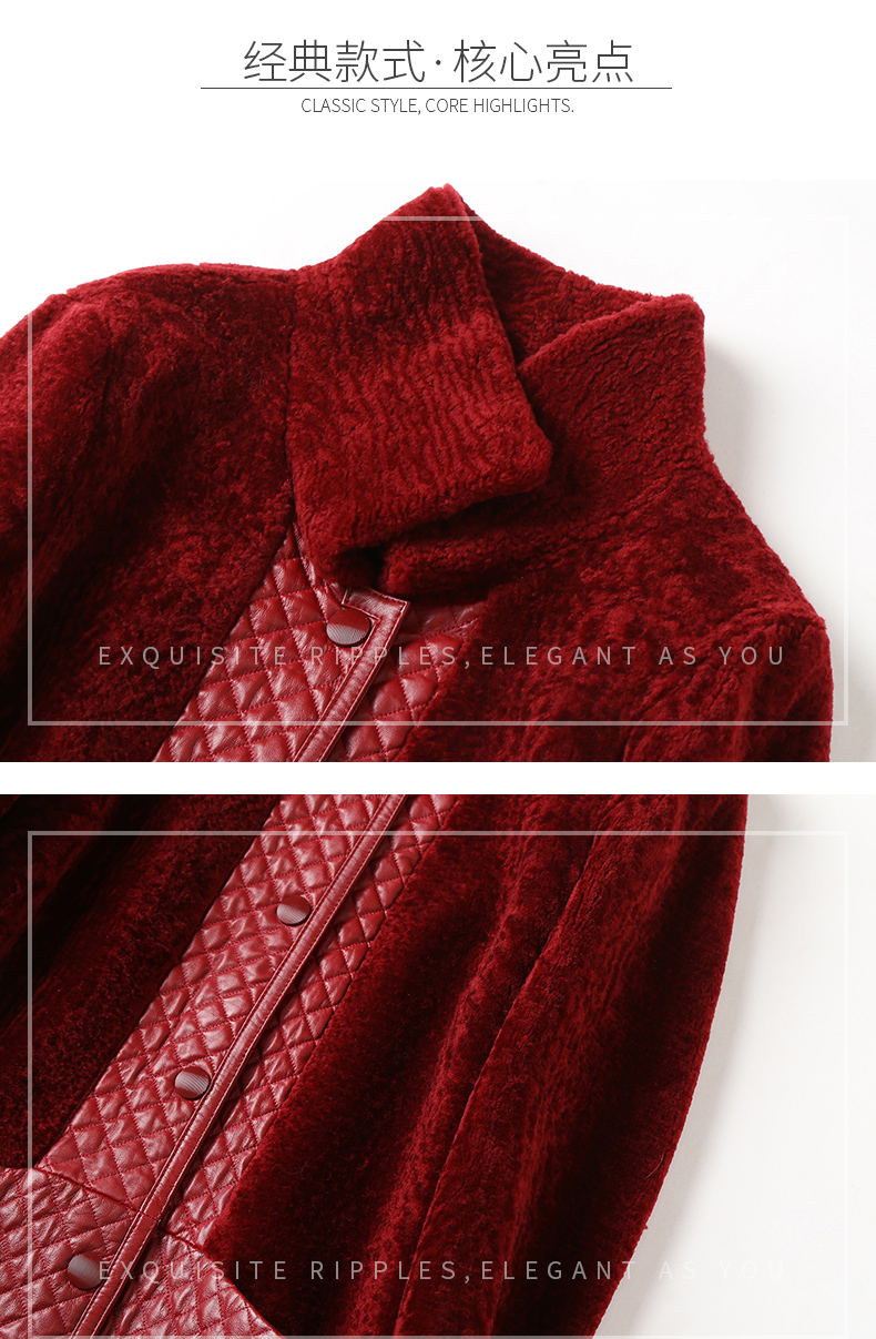 Papo Shiti 2018 mùa xuân mới Haining cừu lông một chiếc áo khoác dài của phụ nữ cừu cắt fur coat áo khoác lông cừu