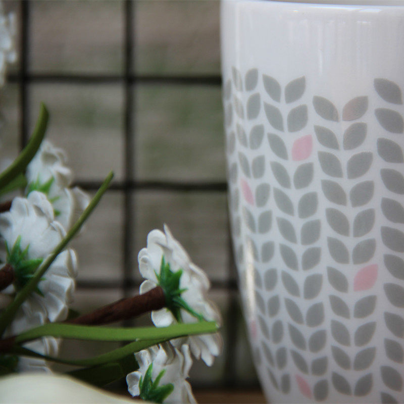 Spring Bud Ceramic Personality Mark Cup Office Juice Cup Water Cup Home Coffee Cup Breakfast for men and women