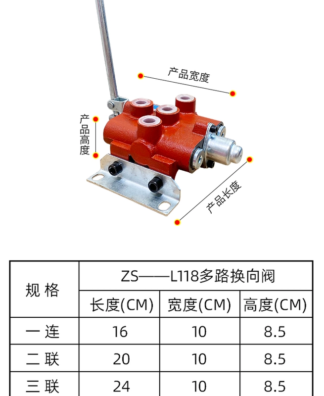 các loại valve thủy lực Van đảo chiều thủ 
            công ZS-118 tùy chỉnh van hai chiều nhà phân phối van một chiều máy móc nông nghiệp được sửa đổi để tăng cường nâng và hạ van thủy lực đa chiều van tay thủy lực van thủy lực 5 2