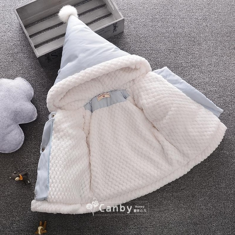 Áo khoác bé gái mùa đông cotton áo khoác quần áo trẻ em áo khoác dày cho trẻ em áo dày 9-10 tháng 0-1 tuổi áo khoác trẻ em nữ 12 tuổi