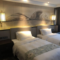 Paint boutique hotel furniture standard room bed hotel full room famous apartment Apartment 1 2 m soft bag single bed frame