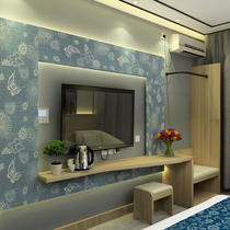 Express hotel panel TV cabinet luggage rack apartment hotel room integrated table B & B custom storage shelf