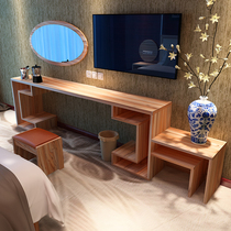 Board hotel apartment rental house furniture can be customized one-piece TV cabinet writing desk luggage cabinet