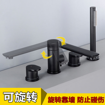 Faschso all-copper cylinder edge-type bathtub tap split-three sets of tap bathtub shower shower set