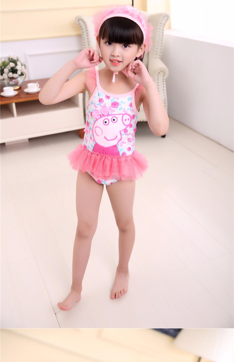 Đồ bơi cho bé gái Đồ lót cho trẻ em Đồ bơi cho trẻ em Đồ bơi cho bé Cô gái trẻ em 1-3-4 tuổi Lợn Áo tắm - Bộ đồ bơi của Kid đồ bơi cho bé gái