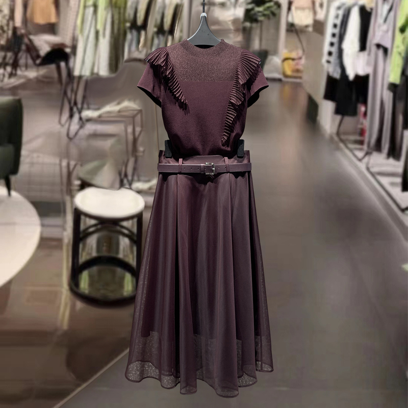 Gentle Commuter Style A-Line Plum Purple Midi Skirt for Women 2026 Summer High-Waisted Long Skirt, Elegant and Slimming Outfit Gentle Commuter Style A-Line Plum Purple Midi Skirt for Women 2026 Summer High-Waisted Long Skirt, Elegant and Slimming Outfit