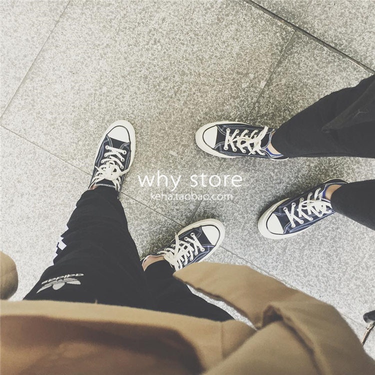 Converse converse1970s Giày cao gót màu đen và thấp nam tiêu chuẩn Samsung 144757C 162050C - Plimsolls shop giày thể thao nam