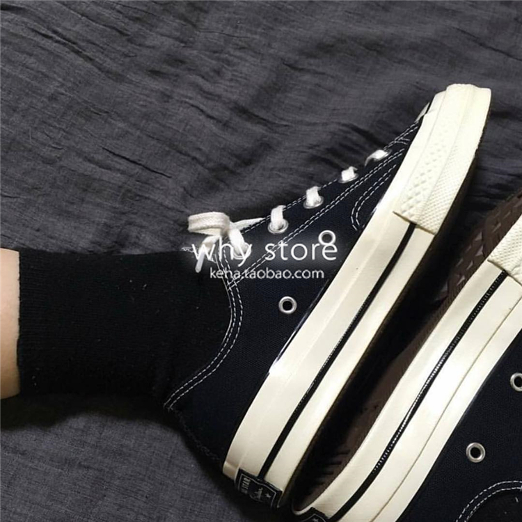 Converse converse1970s Giày cao gót màu đen và thấp nam tiêu chuẩn Samsung 144757C 162050C - Plimsolls shop giày thể thao nam
