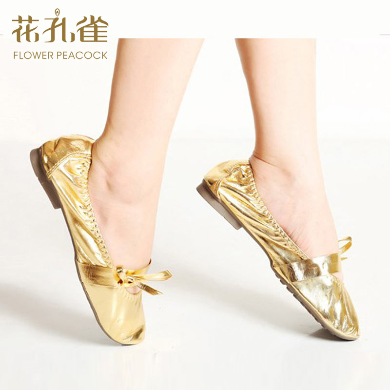 New belly dance shoes Indian dance shoes boots bullish soft soles gold silver comfortable