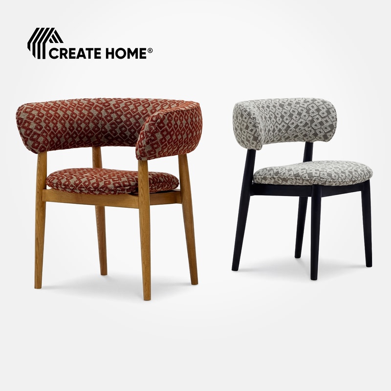 Italian Nordic Virgola Dining Chair, Designer Style for Home Use, High-End Fabric Backrest, Soft Cushioned Leisure Chair, New Model