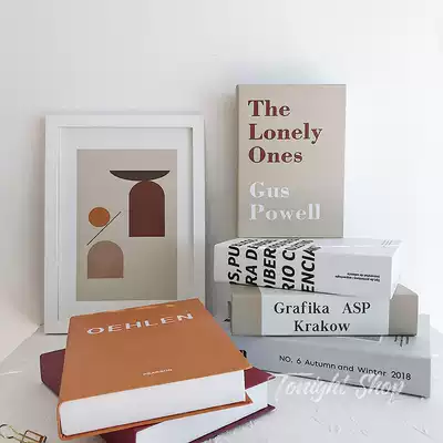 Nordic simple style English pose simulation book ins costume shooting props homestay home decoration prop book New