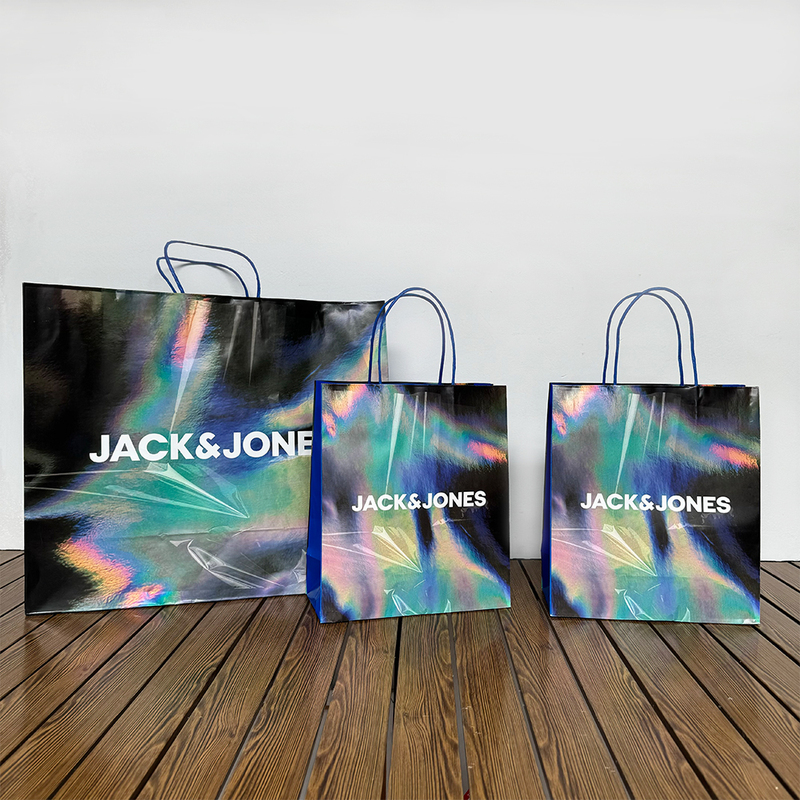 Jack Jones Jack Jones Paper Bag, Colorful Bag, Gift Bag, Genuine Store Merchandise, Handbag, Clothing Shopping Bag