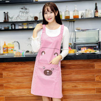 Apron Cute fashion apron I-shaped back sleeveless home work clothes apron Coffee point tea restaurant apron