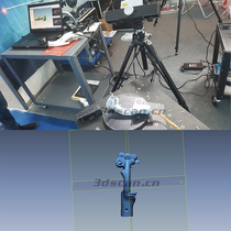 Three-dimensional scanning of fighter parts is reverse design using Hualang industrial-grade high-precision 3d scanner