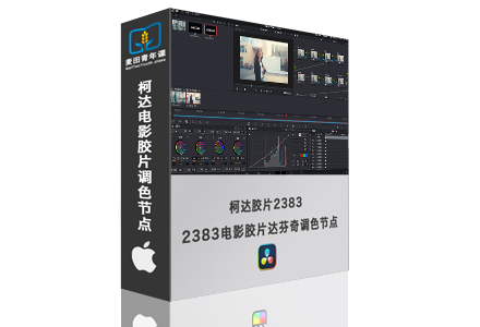 模拟柯达Kodak 2383电影胶片达芬奇调色节点 支持Windows 和 Mac 系统